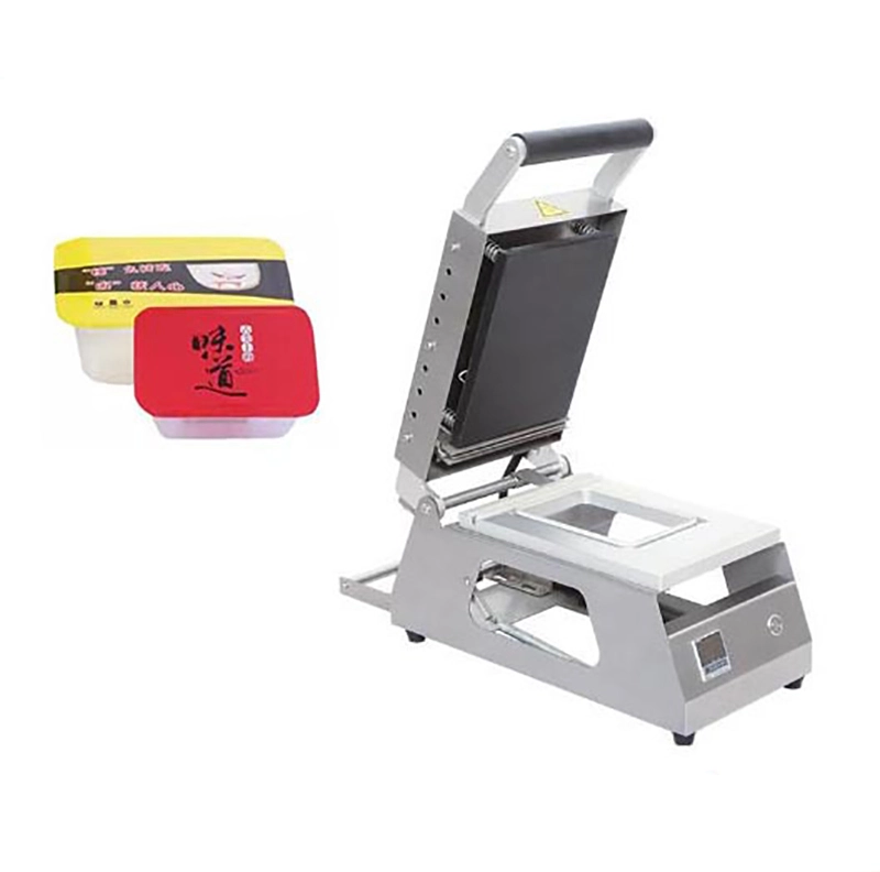 2-Hand-pressed lunch box sealing machine commercial small fresh-keeping box fast food restaurant deli takeaway round bowl lunch box packaging machine (1)