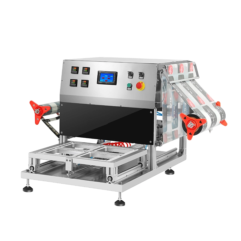 6-Desktop pneumatic fully automatic sealing machine packing box braised paper barrel instant noodle sealing machine nitrogen filling fresh-locking packaging machine (1)