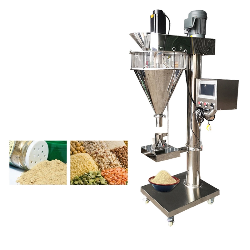 6-Fully automatic screw filling machine powder seasoning powder granule packaging machine small dose powder weighing filling machine (1)